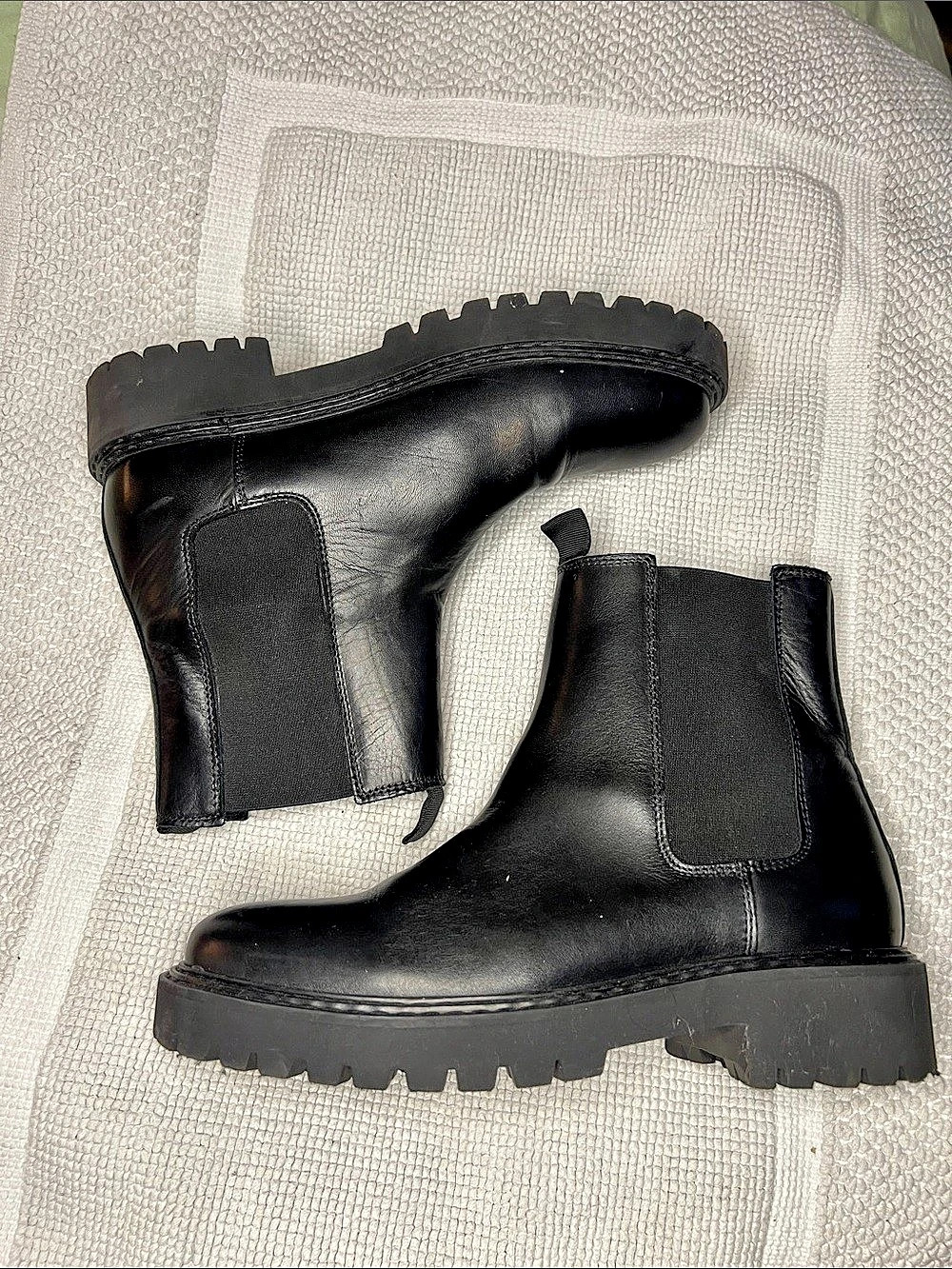 Iris & Ink Carina Black Leather Boots EU 40